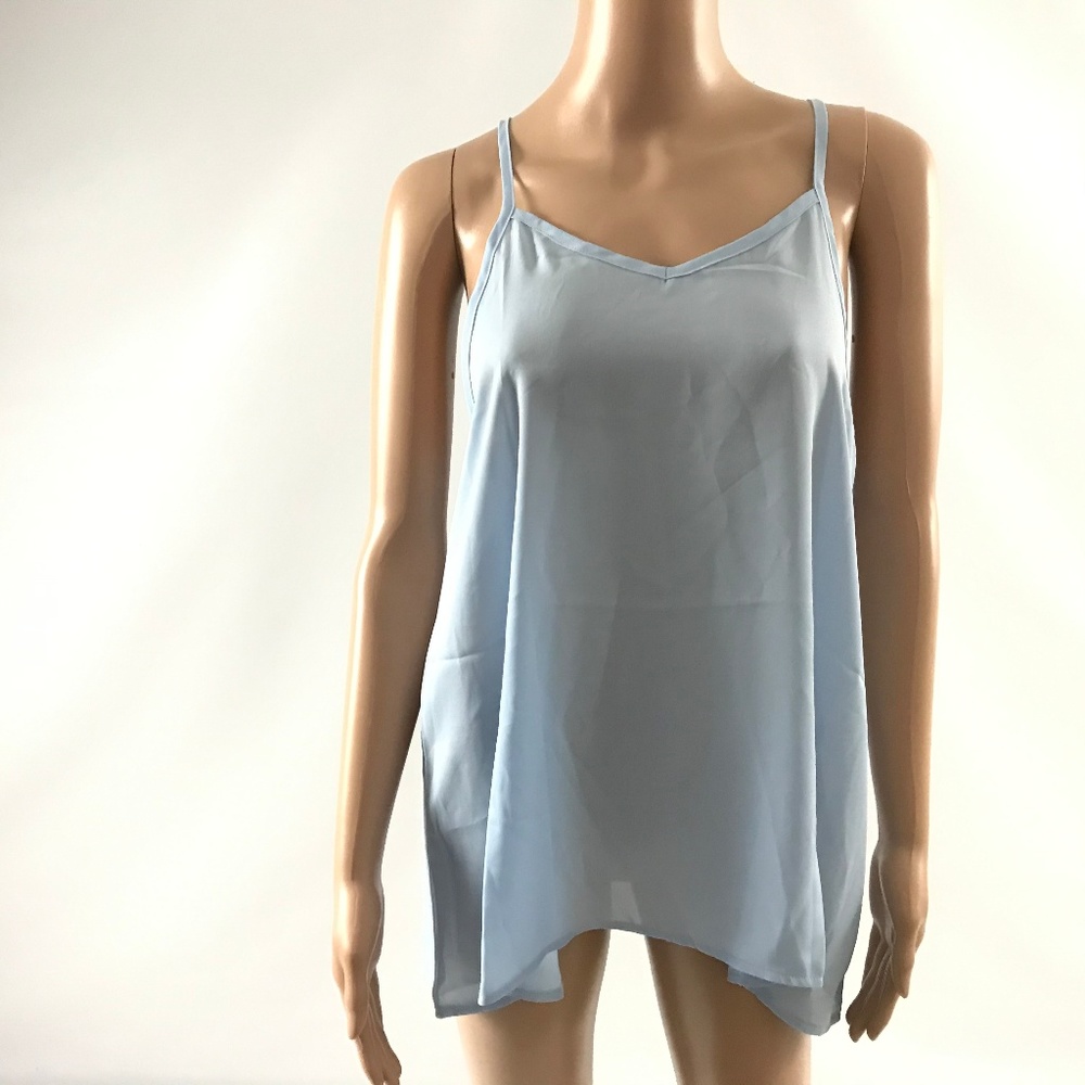 Regna X Women's Boho Chic Cami Top V-Neck Strappy Size L